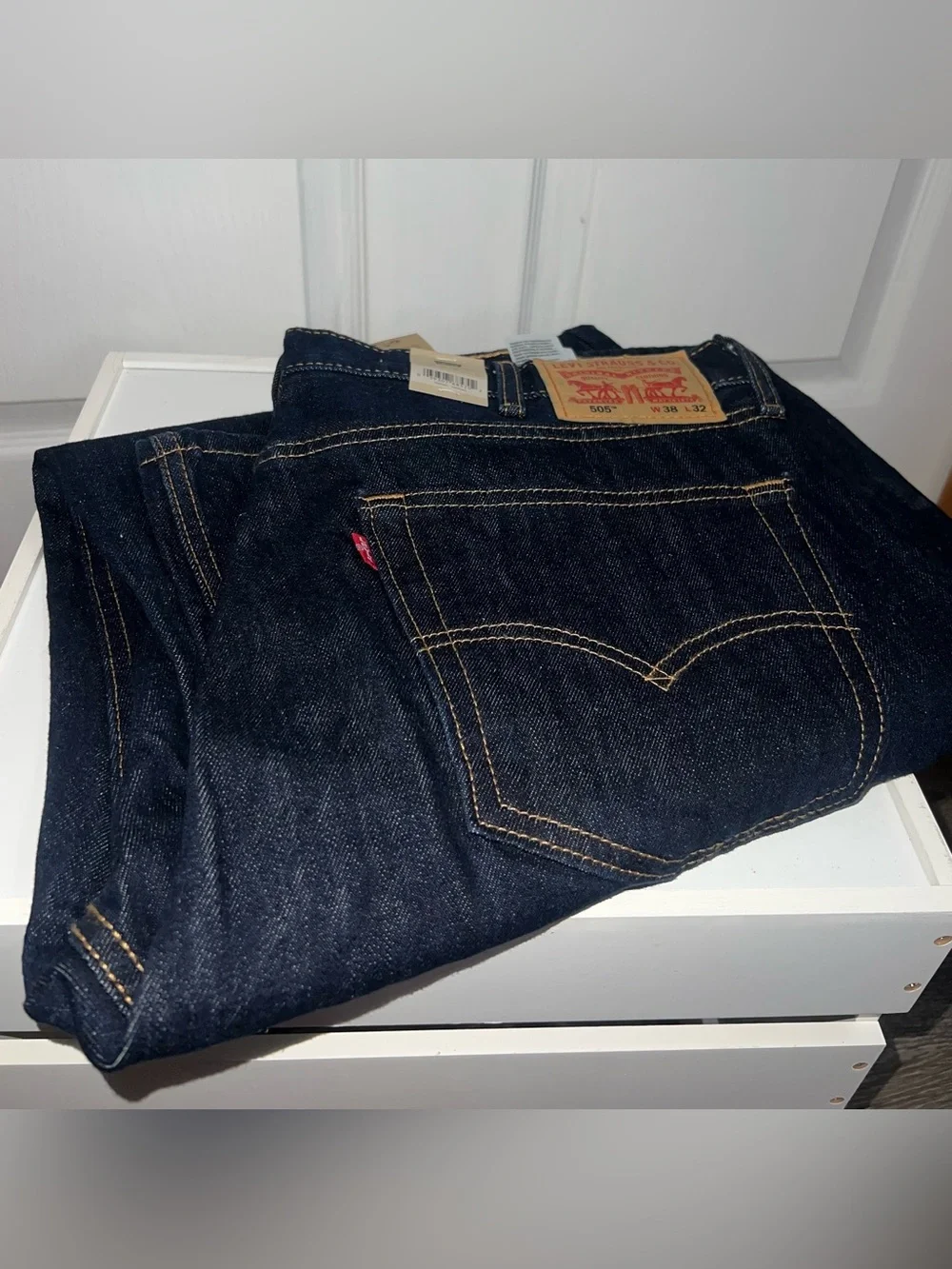 Levi's Men's Deep Indigo Straight Leg Jeans